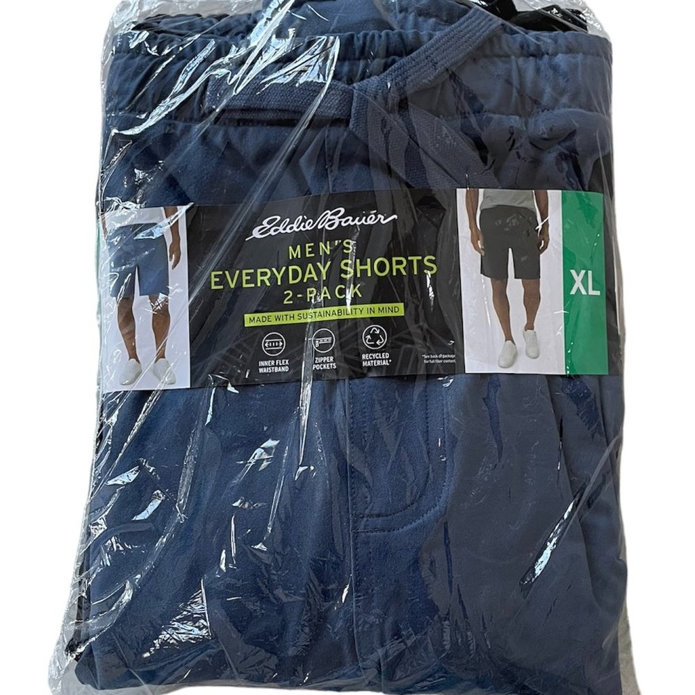 Men's Shorts 2-Pack, Eddie Bauer, XL, Black & Gray, NWT - Picture 4 of 6